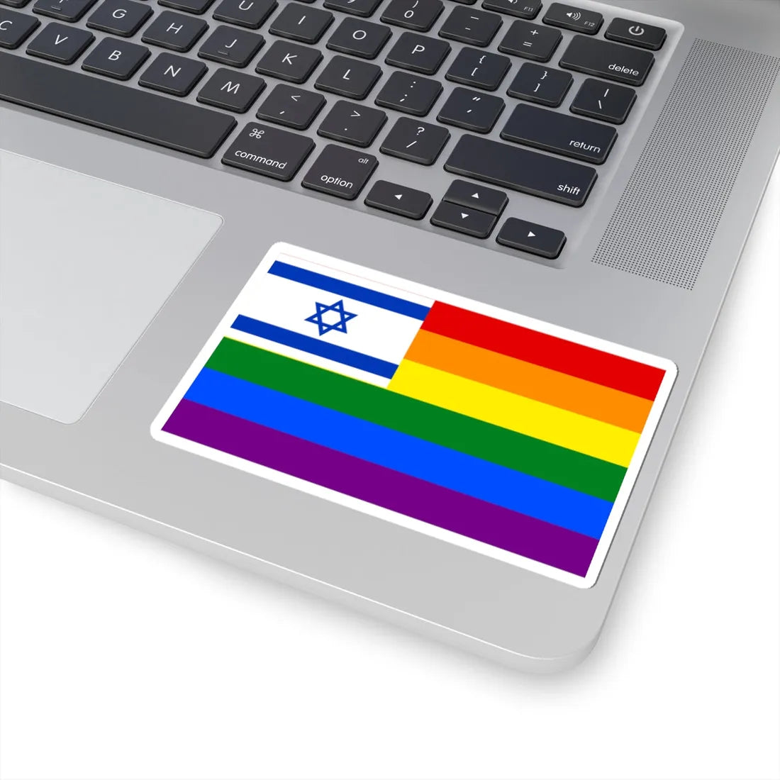 Israel-rainbow-flag (Israel) STICKER Vinyl Kiss-Cut Decal - The Sticker Space