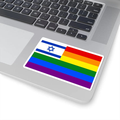 Israel-rainbow-flag (Israel) STICKER Vinyl Kiss-Cut Decal - The Sticker Space