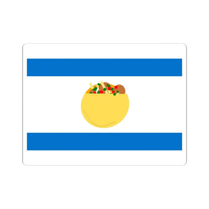 Israeli Falafel Flag 2 (Israel) STICKER Vinyl Kiss-Cut Decal 6 Inch White - The Sticker Space