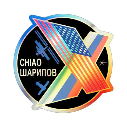 ISS Expedition 10 (NASA) Holographic STICKER Die-Cut Vinyl Decal 3 Inch Holographic - The Sticker Space