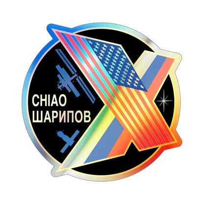 ISS Expedition 10 (NASA) Holographic STICKER Die-Cut Vinyl Decal 4 Inch Holographic - The Sticker Space