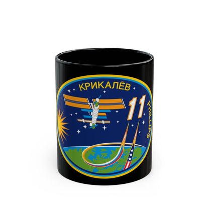 ISS Expedition 11 (NASA) Black Coffee Mug-11oz-The Sticker Space