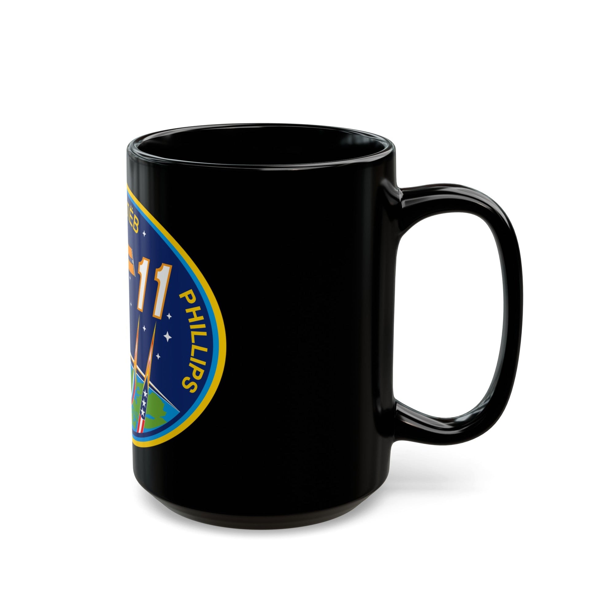 ISS Expedition 11 (NASA) Black Coffee Mug-The Sticker Space