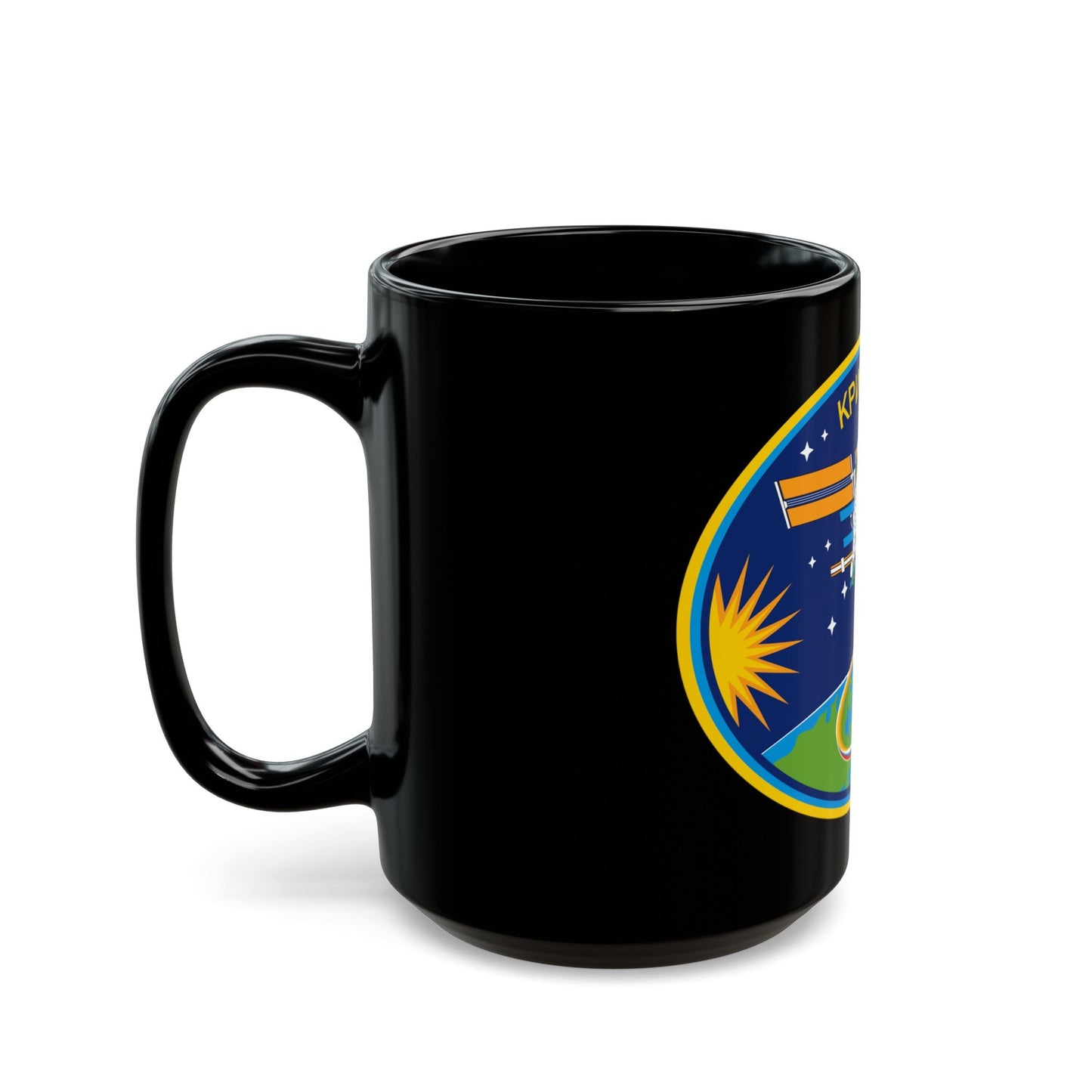 ISS Expedition 11 (NASA) Black Coffee Mug-The Sticker Space