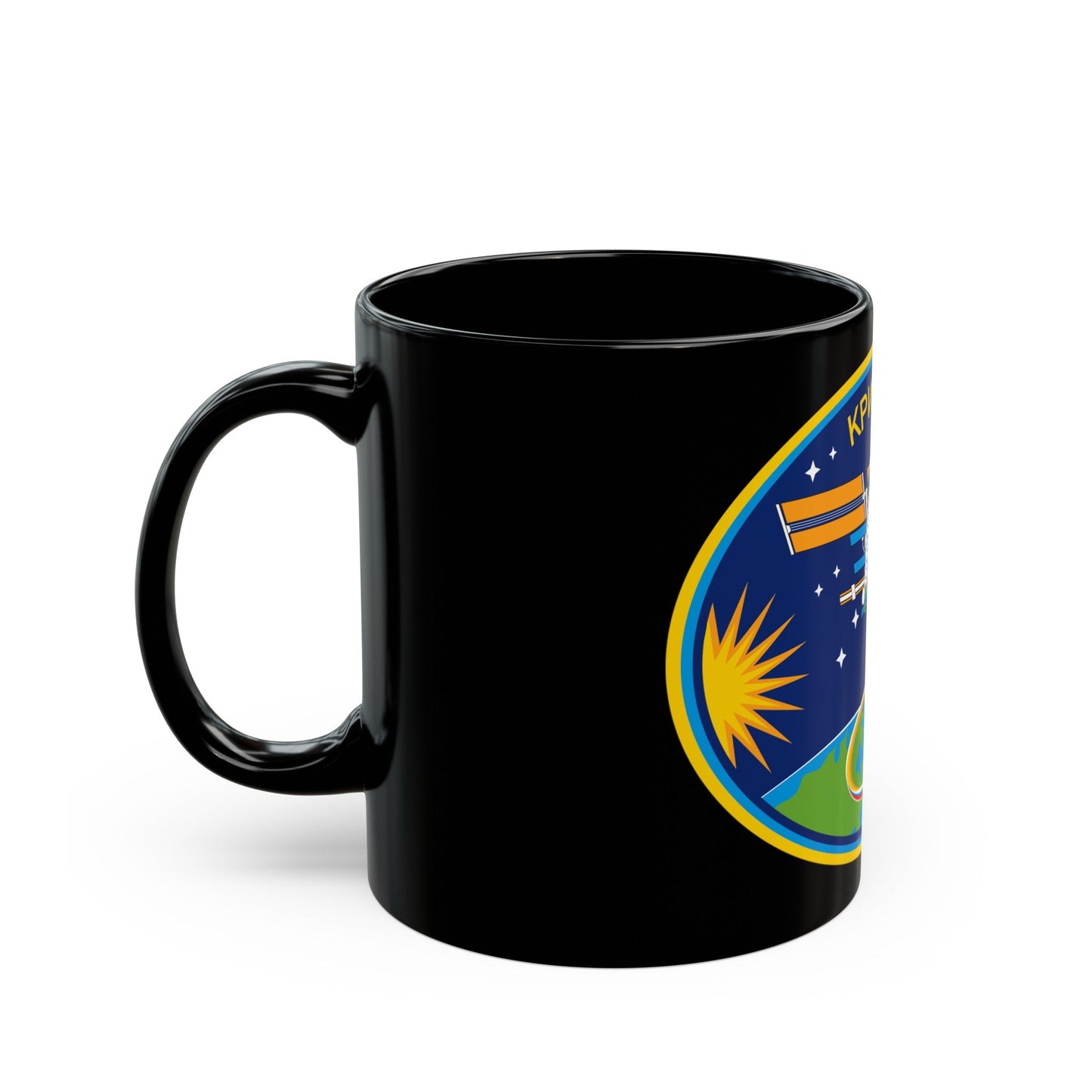 ISS Expedition 11 (NASA) Black Coffee Mug-The Sticker Space