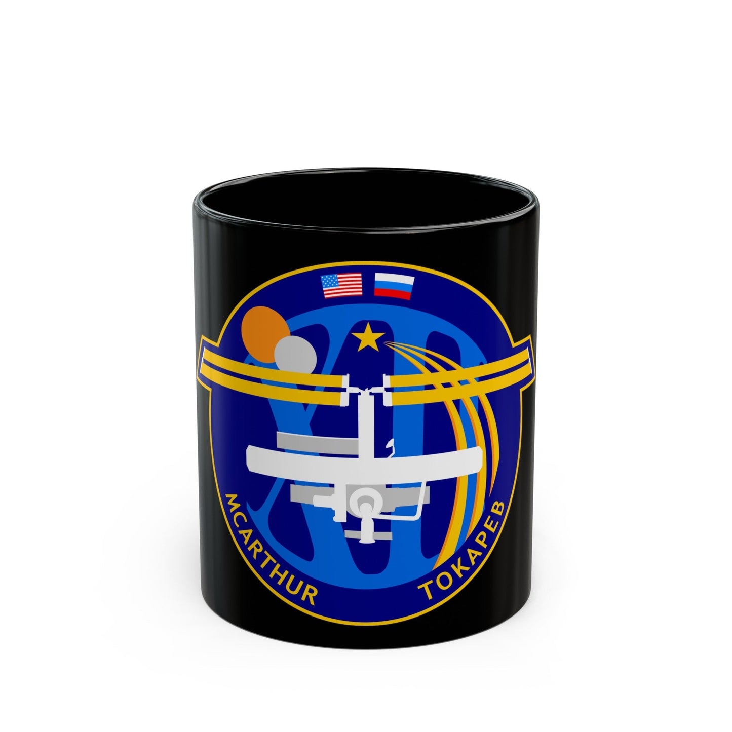 ISS Expedition 12 (NASA) Black Coffee Mug-11oz-The Sticker Space