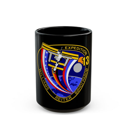 ISS Expedition 13 (NASA) Black Coffee Mug-15oz-The Sticker Space