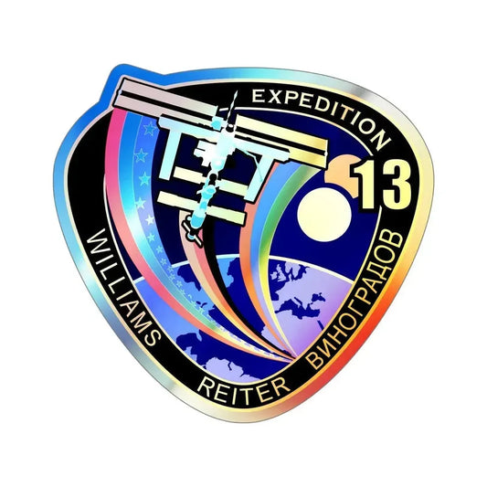 ISS Expedition 13 (NASA) Holographic STICKER Die-Cut Vinyl Decal 2 Inch Holographic - The Sticker Space