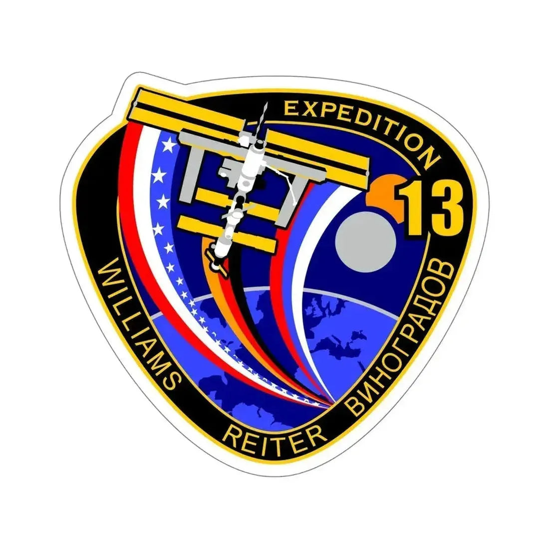 ISS Expedition 13 (NASA) STICKER Vinyl Die-Cut Decal 6 Inch - The Sticker Space