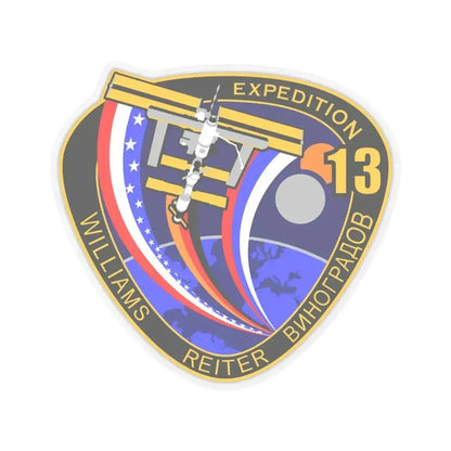 ISS Expedition 13 (NASA) STICKER Vinyl Kiss-Cut Decal 4 Inch Transparent - The Sticker Space