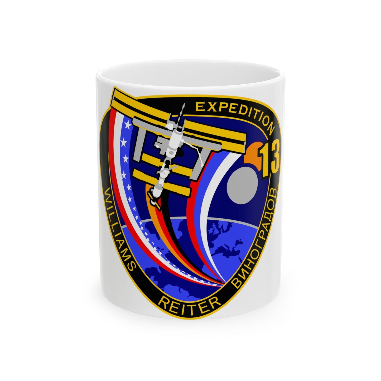 ISS Expedition 13 (NASA) White Coffee Mug-11oz-The Sticker Space
