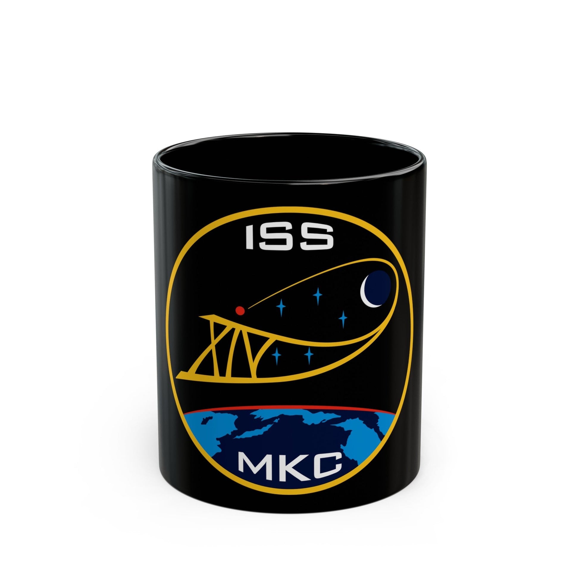 ISS Expedition 14 (NASA) Black Coffee Mug-11oz-The Sticker Space