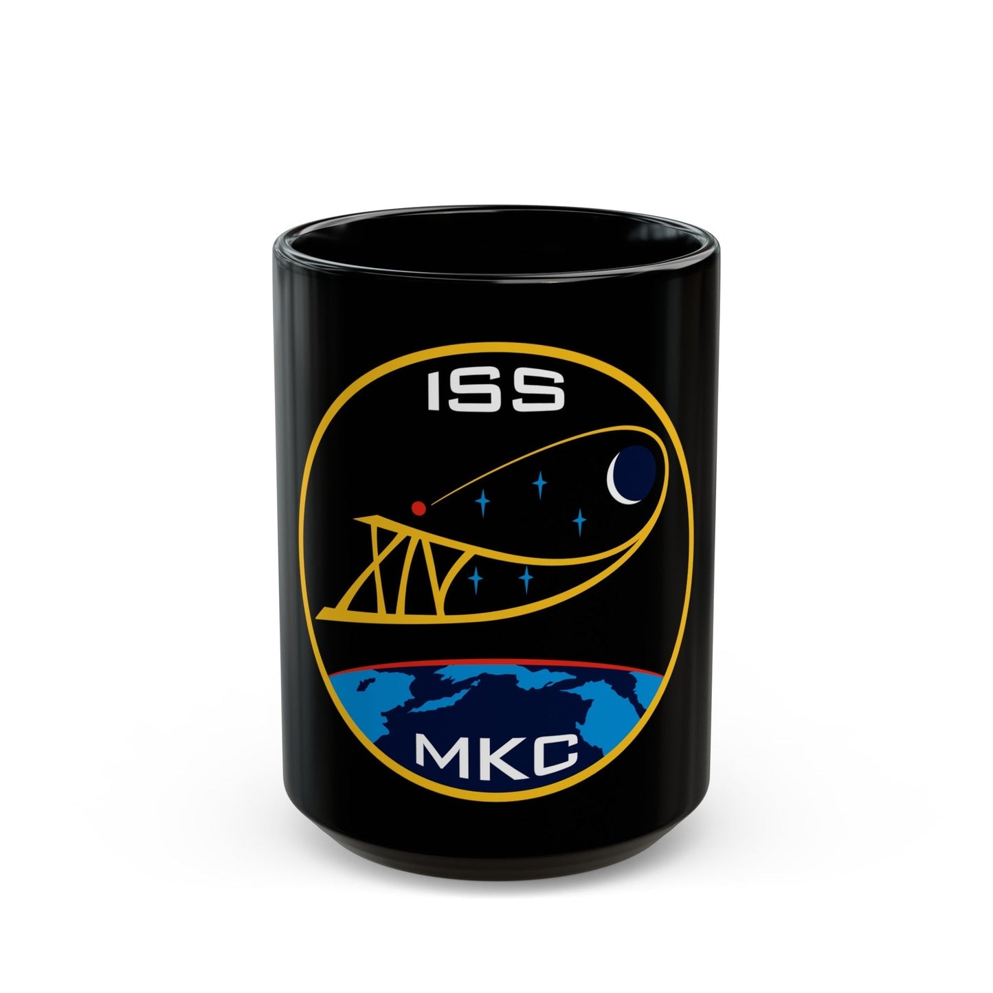 ISS Expedition 14 (NASA) Black Coffee Mug-15oz-The Sticker Space