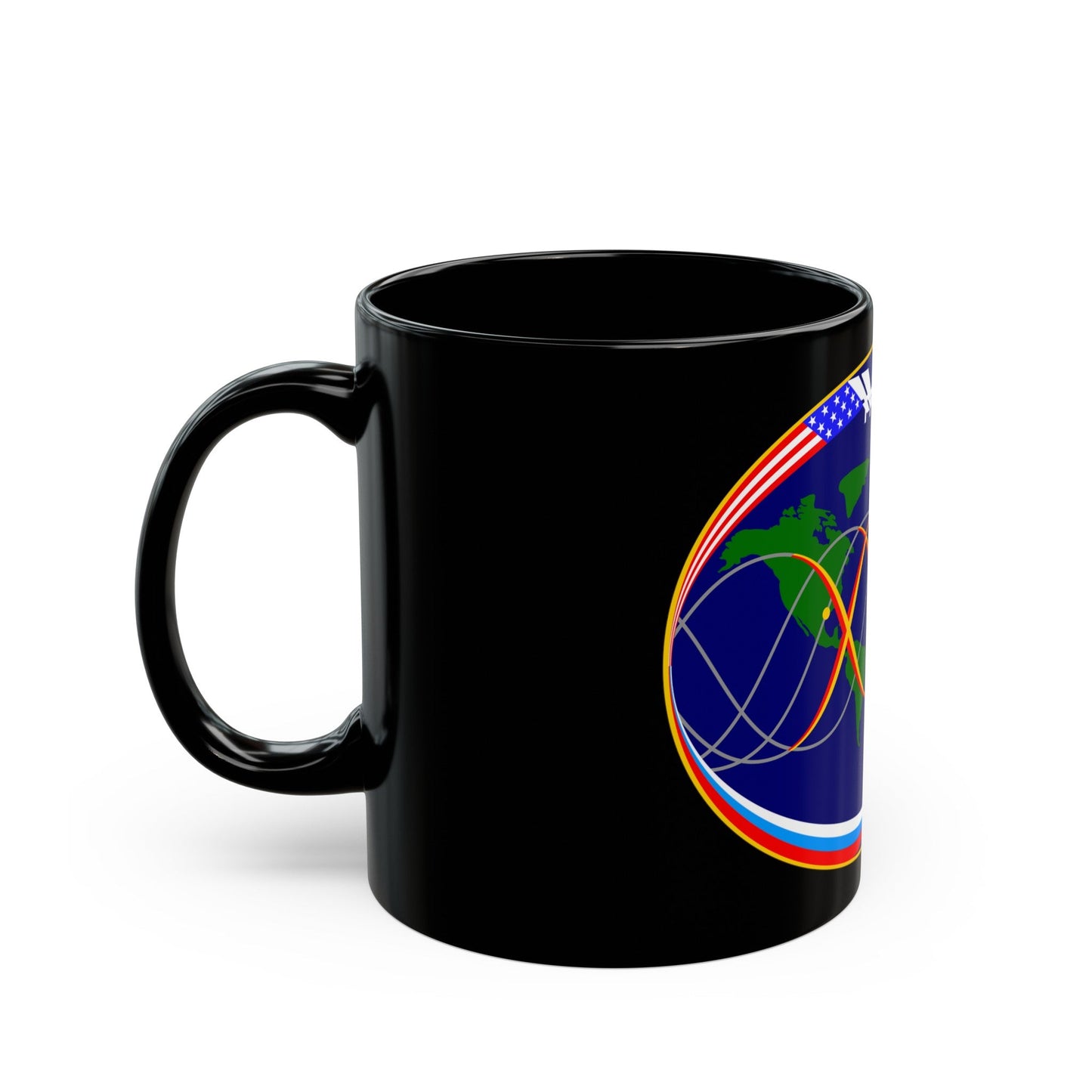 ISS Expedition 15 (NASA) Black Coffee Mug-The Sticker Space