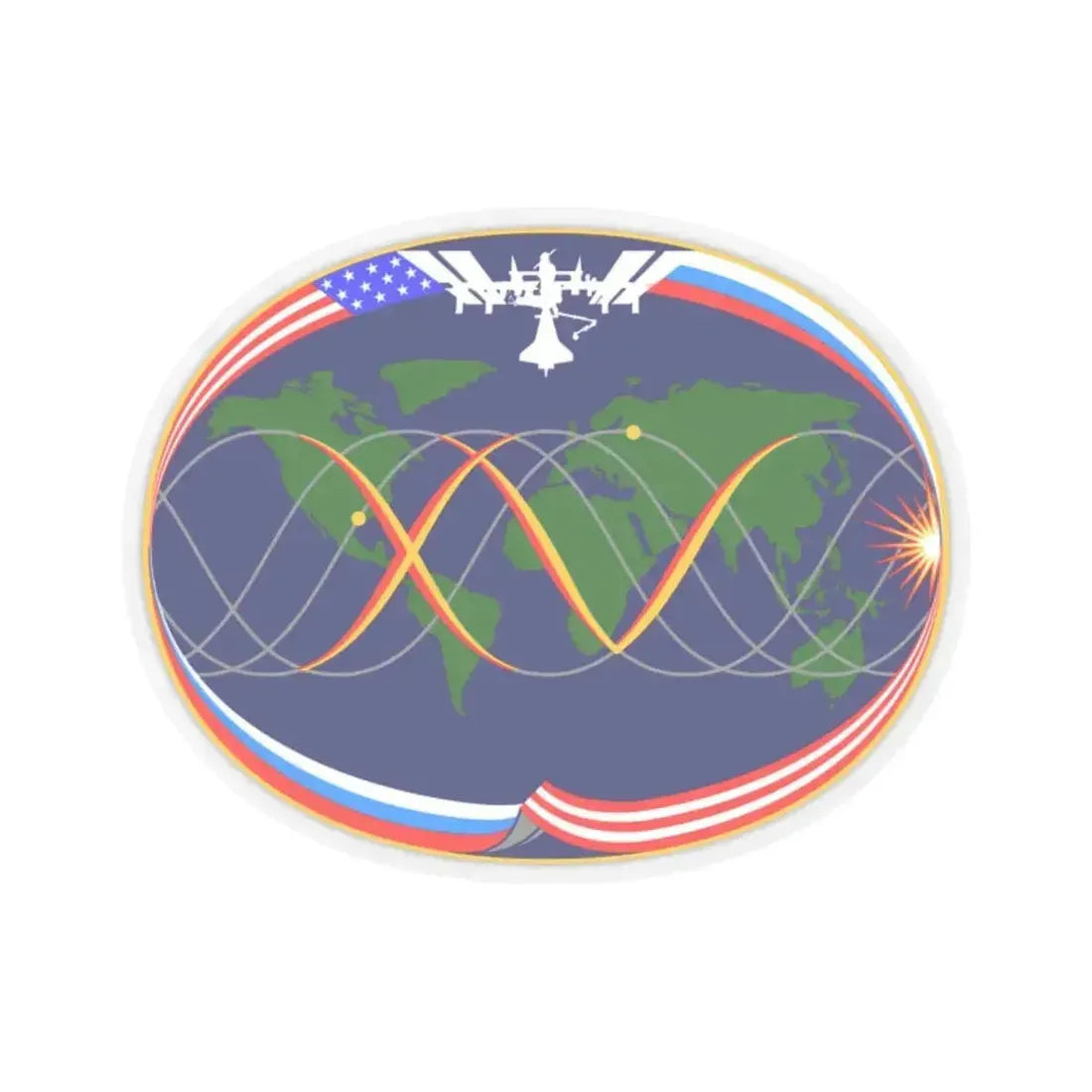 ISS Expedition 15 (NASA) STICKER Vinyl Kiss-Cut Decal 2 Inch Transparent - The Sticker Space