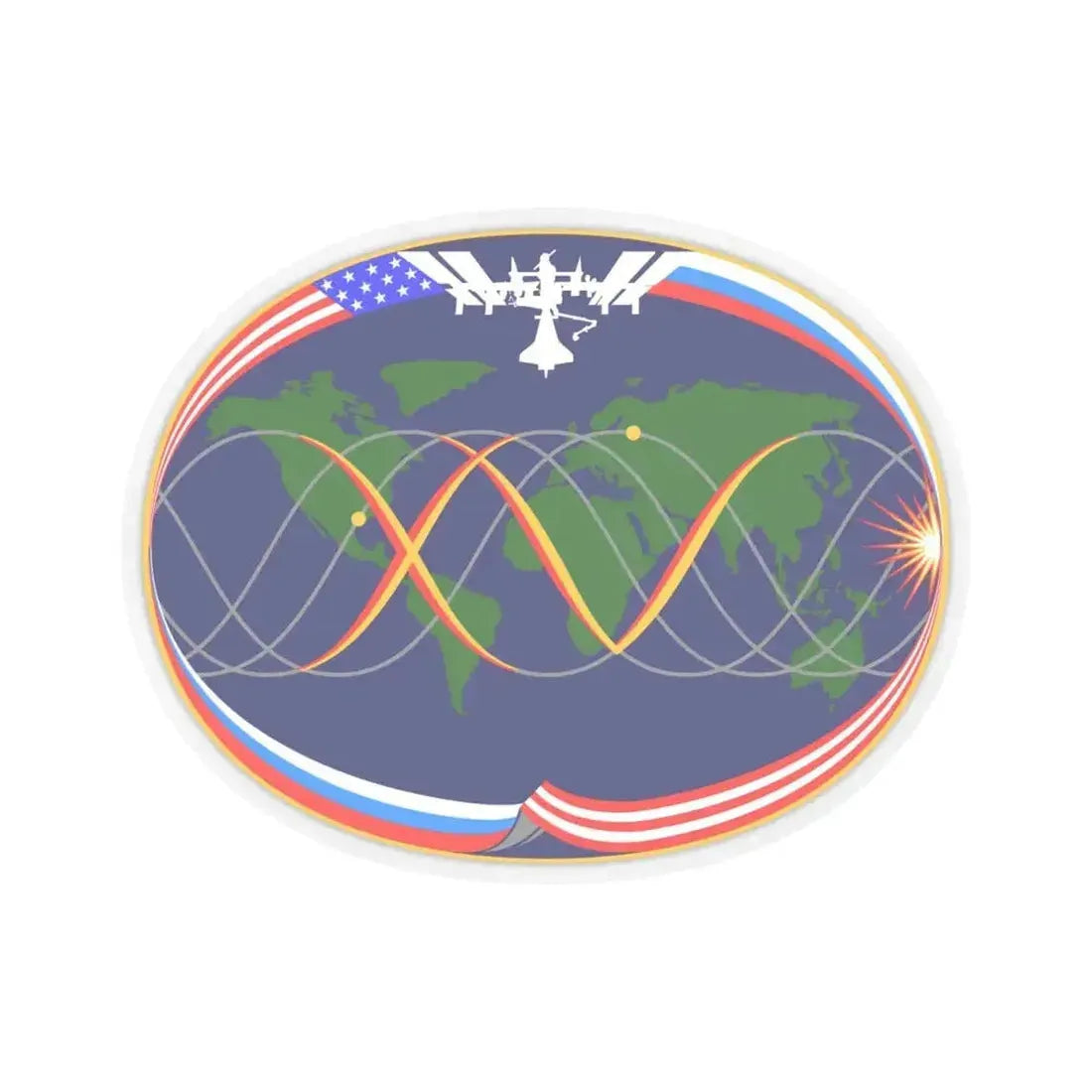 ISS Expedition 15 (NASA) STICKER Vinyl Kiss-Cut Decal 6 Inch Transparent - The Sticker Space