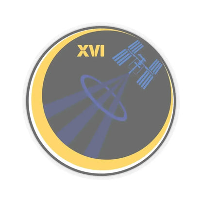 ISS Expedition 16 (NASA) STICKER Vinyl Kiss-Cut Decal 4 Inch Transparent - The Sticker Space