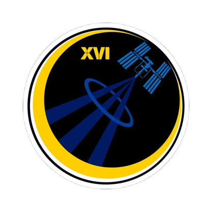 ISS Expedition 16 (NASA) STICKER Vinyl Kiss-Cut Decal 4 Inch White - The Sticker Space