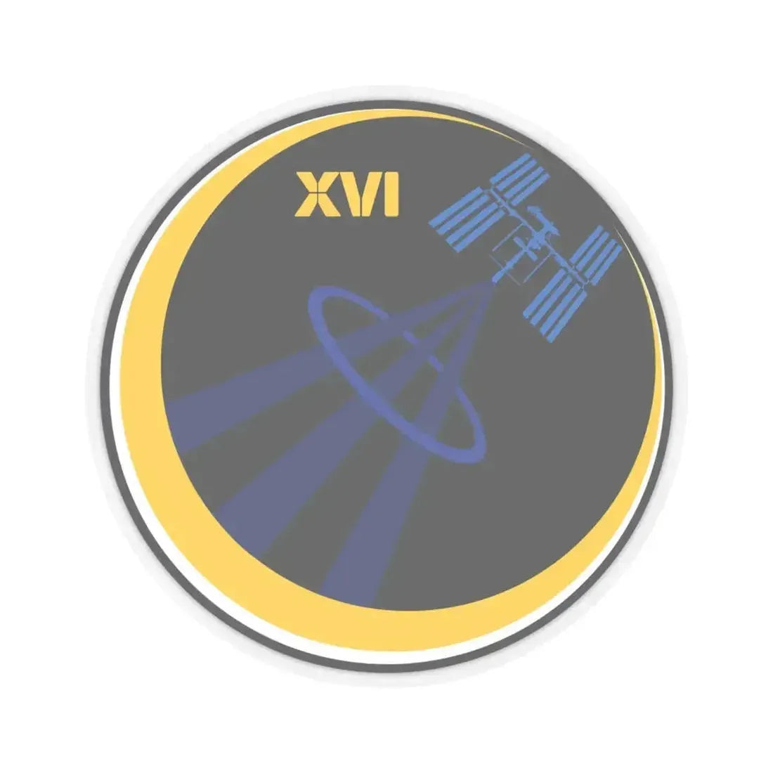 ISS Expedition 16 (NASA) STICKER Vinyl Kiss-Cut Decal 6 Inch Transparent - The Sticker Space