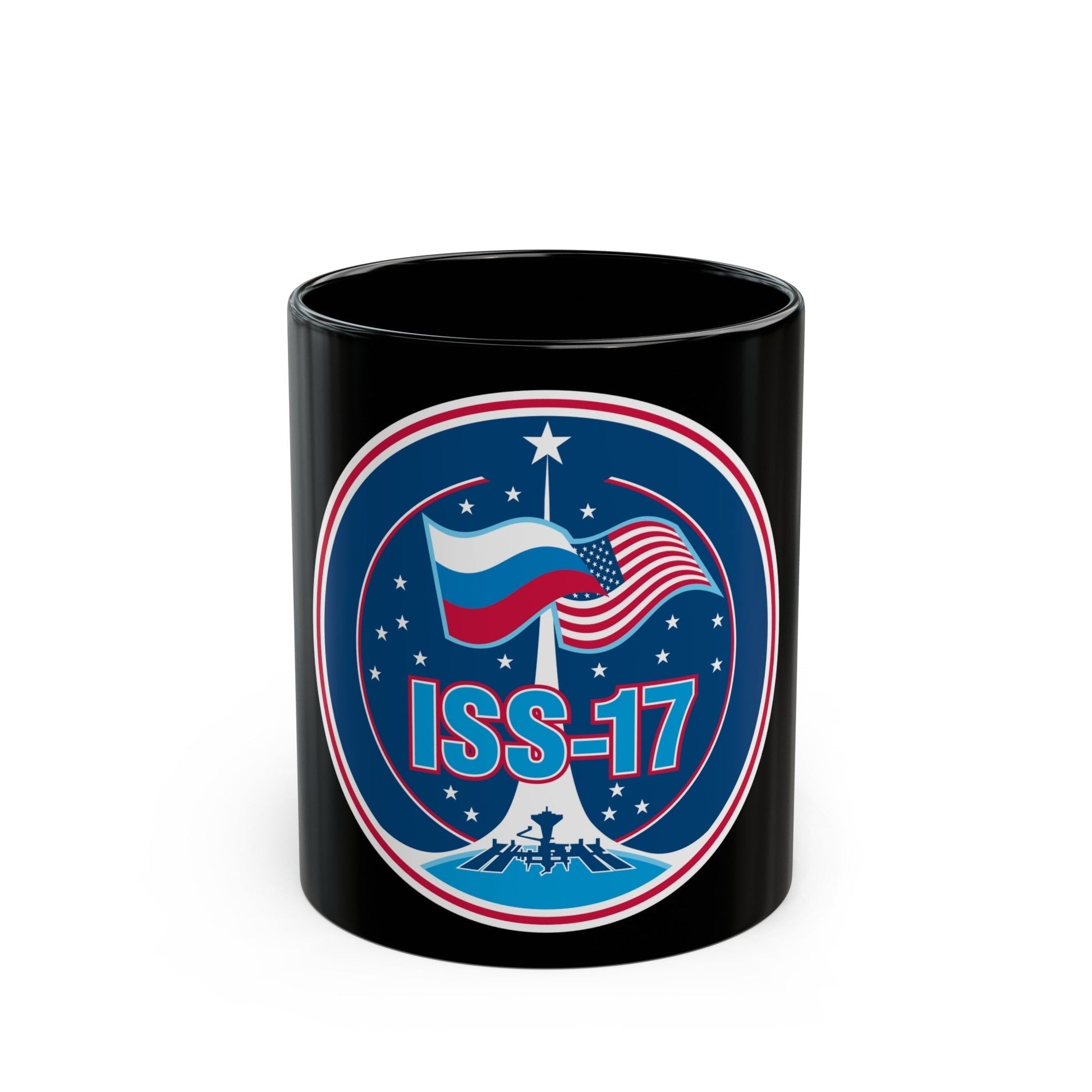 ISS Expedition 17 (NASA) Black Coffee Mug-11oz-The Sticker Space