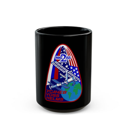 ISS Expedition 2 (NASA) Black Coffee Mug-15oz-The Sticker Space