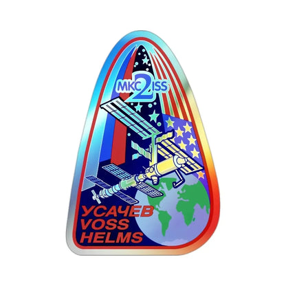 ISS Expedition 2 (NASA) Holographic STICKER Die-Cut Vinyl Decal - The Sticker Space