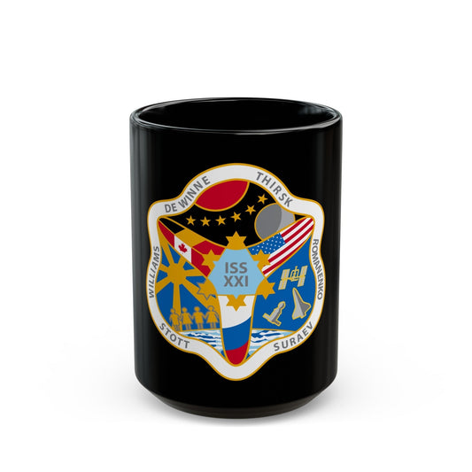 ISS Expedition 21 (NASA) Black Coffee Mug-15oz-The Sticker Space