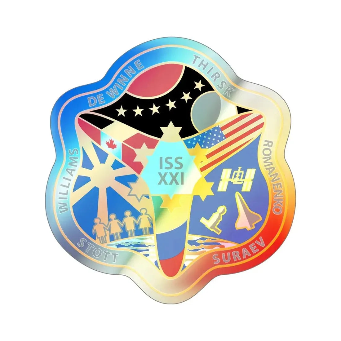 ISS Expedition 21 (NASA) Holographic STICKER Die-Cut Vinyl Decal - The Sticker Space