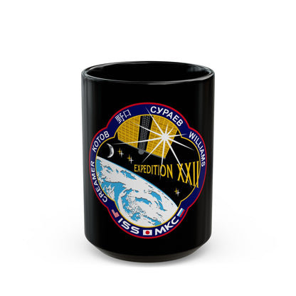 ISS Expedition 22 (NASA) Black Coffee Mug-15oz-The Sticker Space