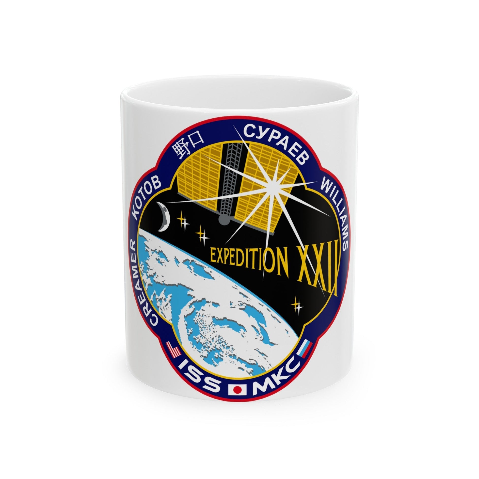 ISS Expedition 22 (NASA) White Coffee Mug-11oz-The Sticker Space