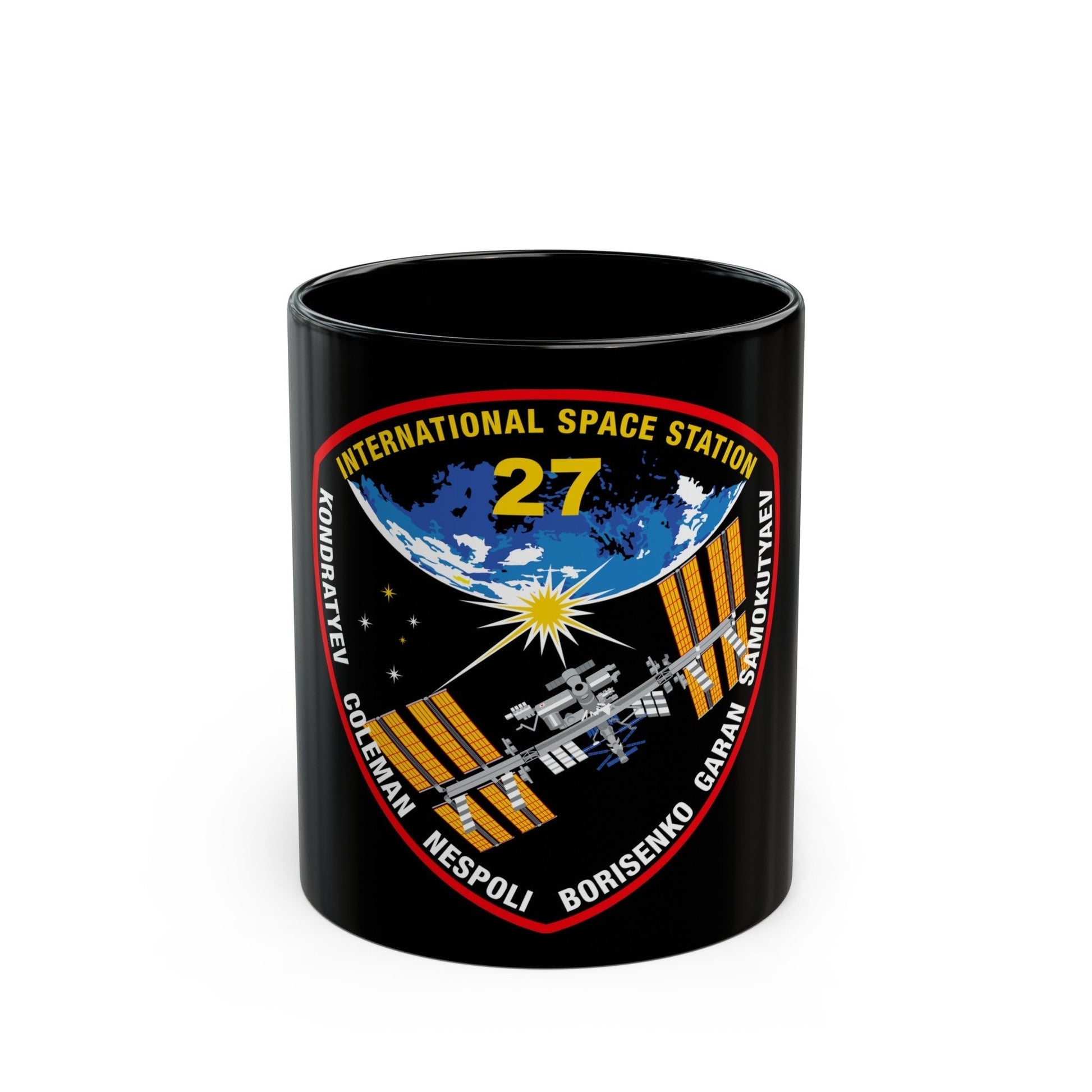 ISS Expedition 27 (NASA) Black Coffee Mug-11oz-The Sticker Space