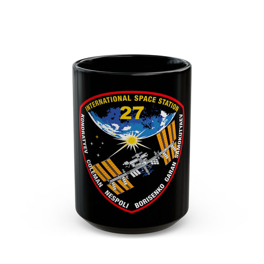 ISS Expedition 27 (NASA) Black Coffee Mug-15oz-The Sticker Space