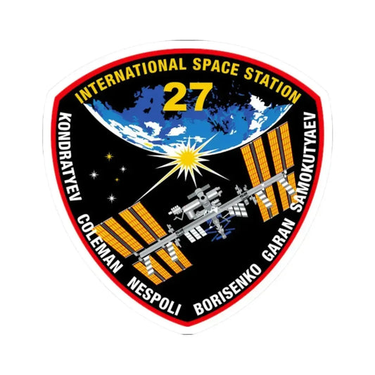 ISS Expedition 27 (NASA) STICKER Vinyl Kiss-Cut Decal 2 Inch White - The Sticker Space