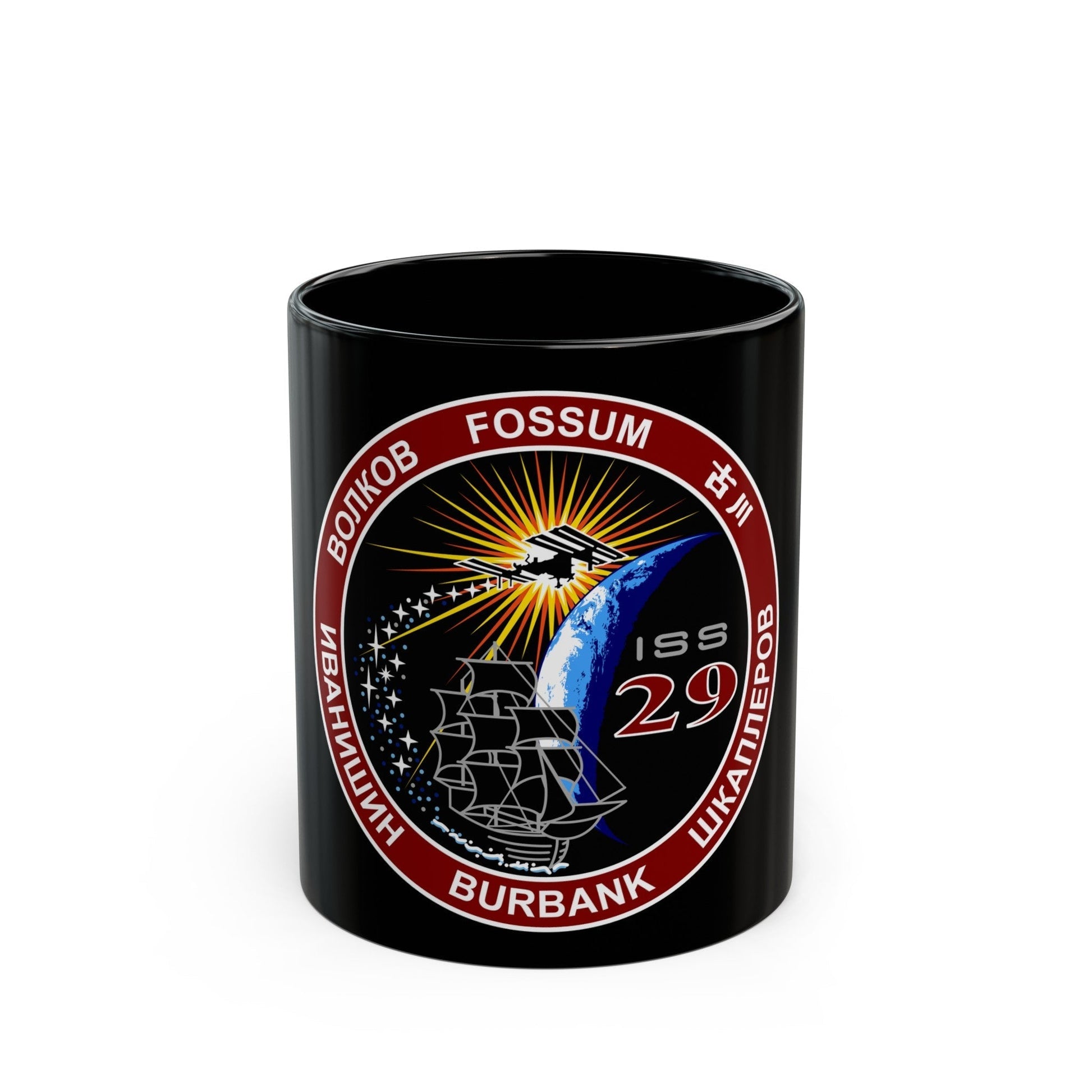 ISS Expedition 29 (NASA) Black Coffee Mug-11oz-The Sticker Space