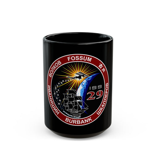 ISS Expedition 29 (NASA) Black Coffee Mug-15oz-The Sticker Space