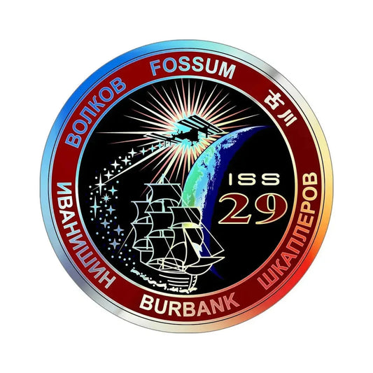 ISS Expedition 29 (NASA) Holographic STICKER Die-Cut Vinyl Decal 6 Inch Holographic - The Sticker Space