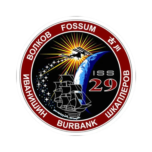 ISS Expedition 29 (NASA) STICKER Vinyl Kiss-Cut Decal 2 Inch White - The Sticker Space