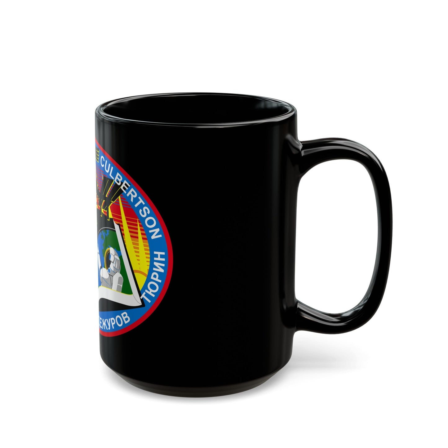 ISS Expedition 3 (NASA) Black Coffee Mug-The Sticker Space