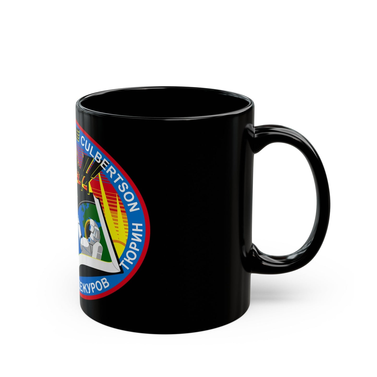 ISS Expedition 3 (NASA) Black Coffee Mug-The Sticker Space