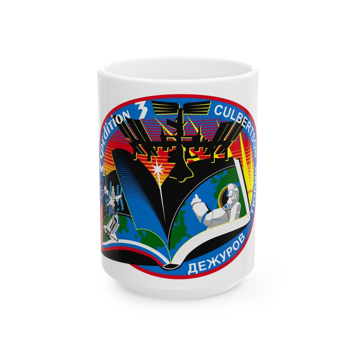 ISS Expedition 3 (NASA) White Coffee Mug-15oz-The Sticker Space