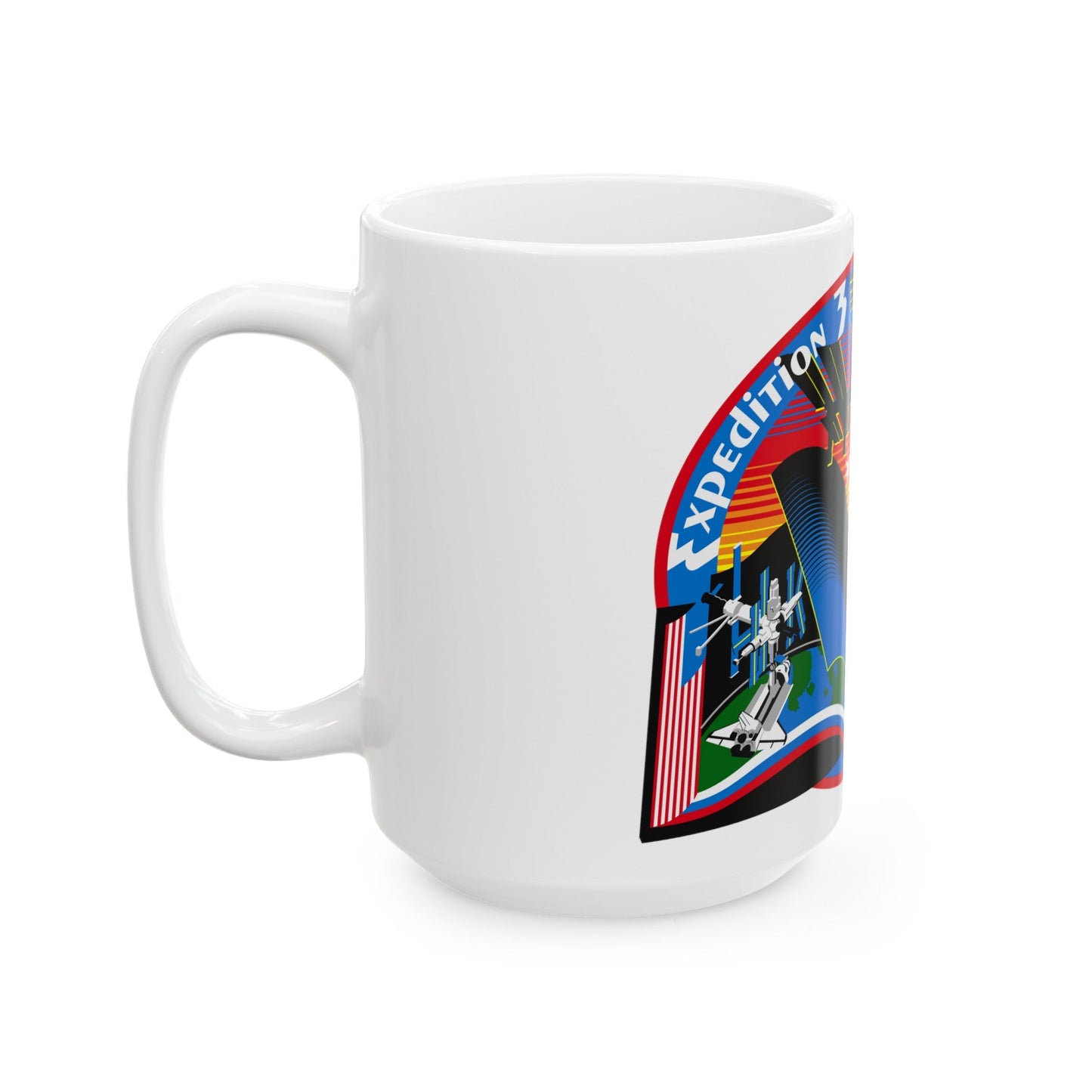 ISS Expedition 3 (NASA) White Coffee Mug-The Sticker Space