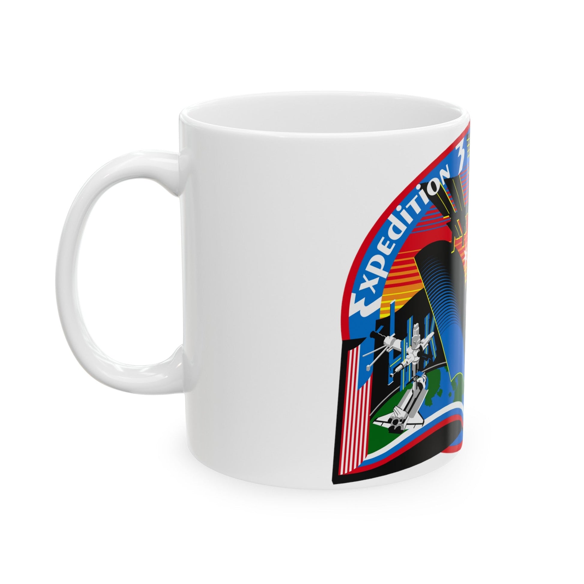 ISS Expedition 3 (NASA) White Coffee Mug-The Sticker Space