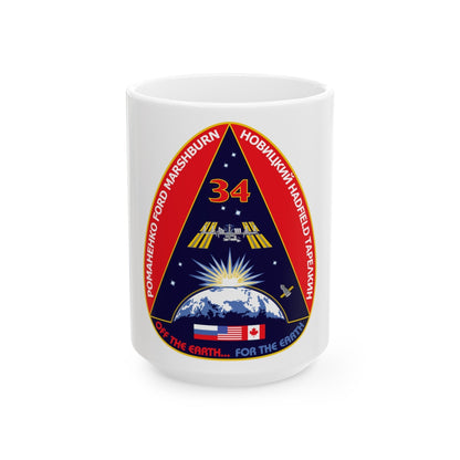 ISS Expedition 34 (NASA) White Coffee Mug-15oz-The Sticker Space