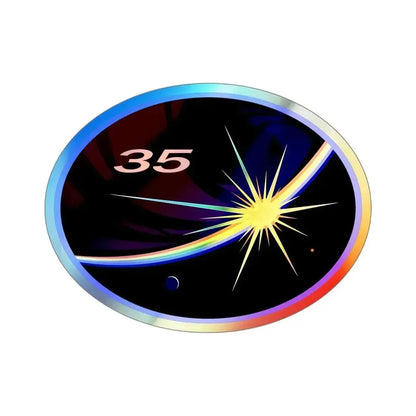 ISS Expedition 35 (NASA) Holographic STICKER Die-Cut Vinyl Decal 6 Inch Holographic - The Sticker Space