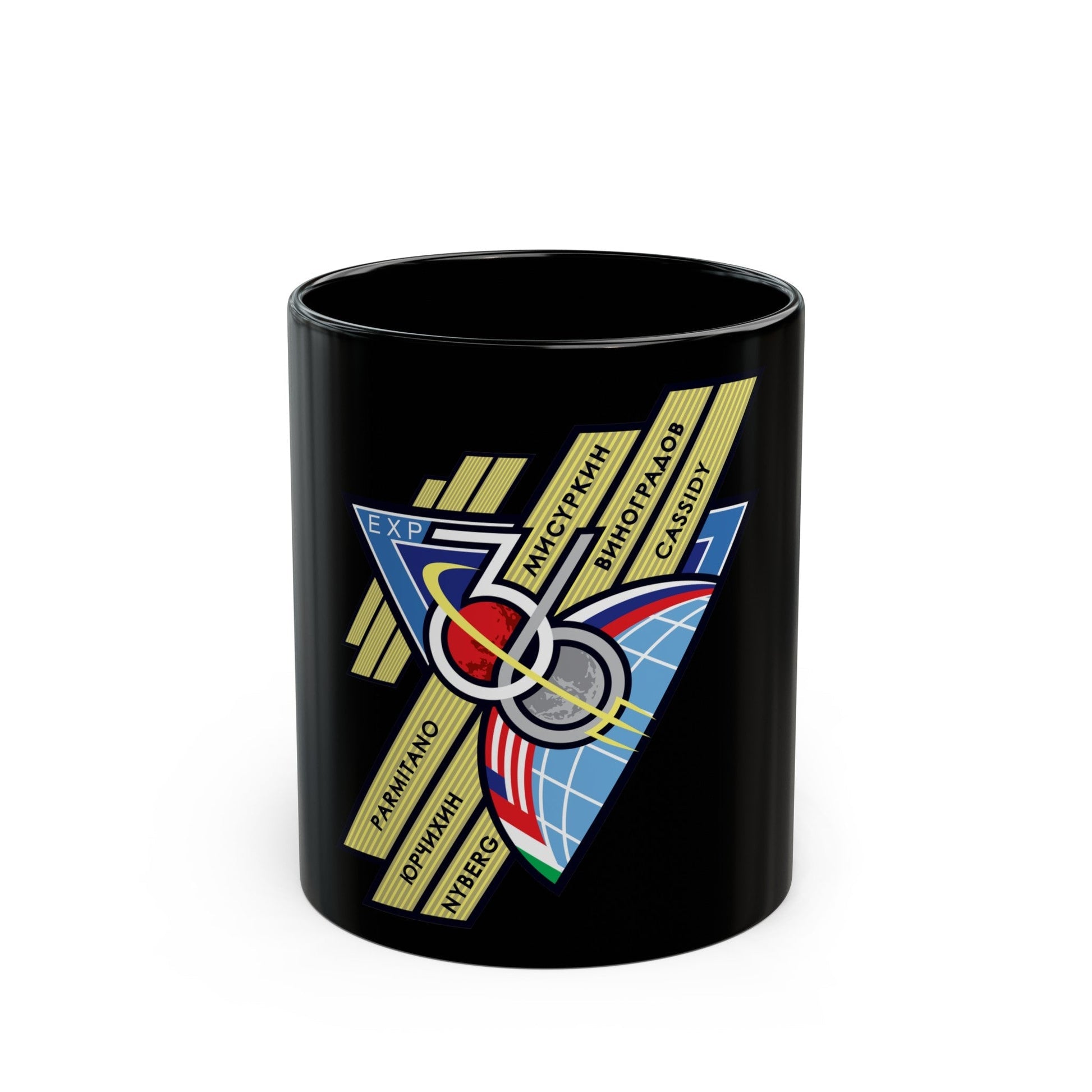 ISS Expedition 36 (NASA) Black Coffee Mug-11oz-The Sticker Space