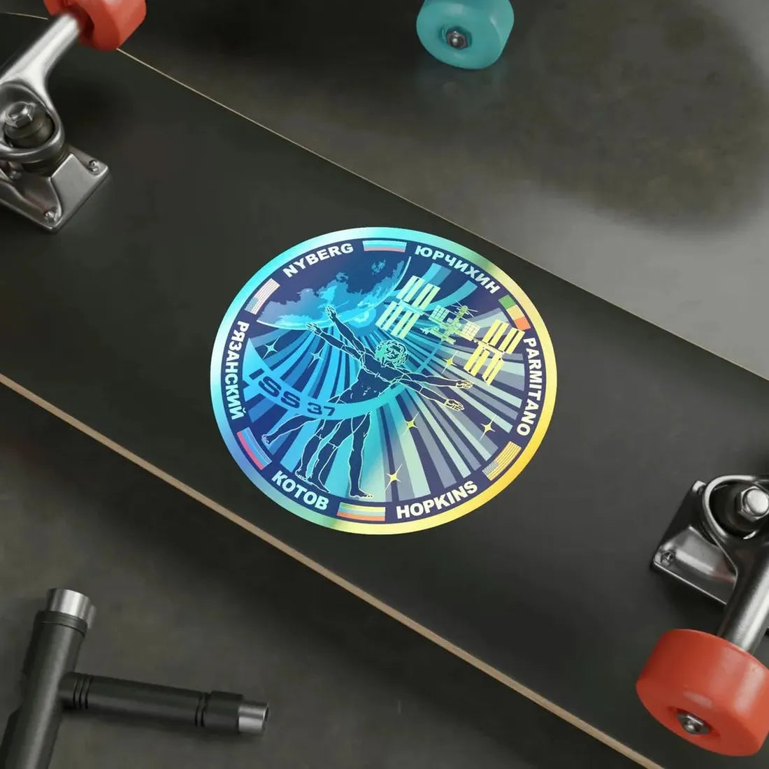 ISS Expedition 37 (NASA) Holographic STICKER Die-Cut Vinyl Decal - The Sticker Space