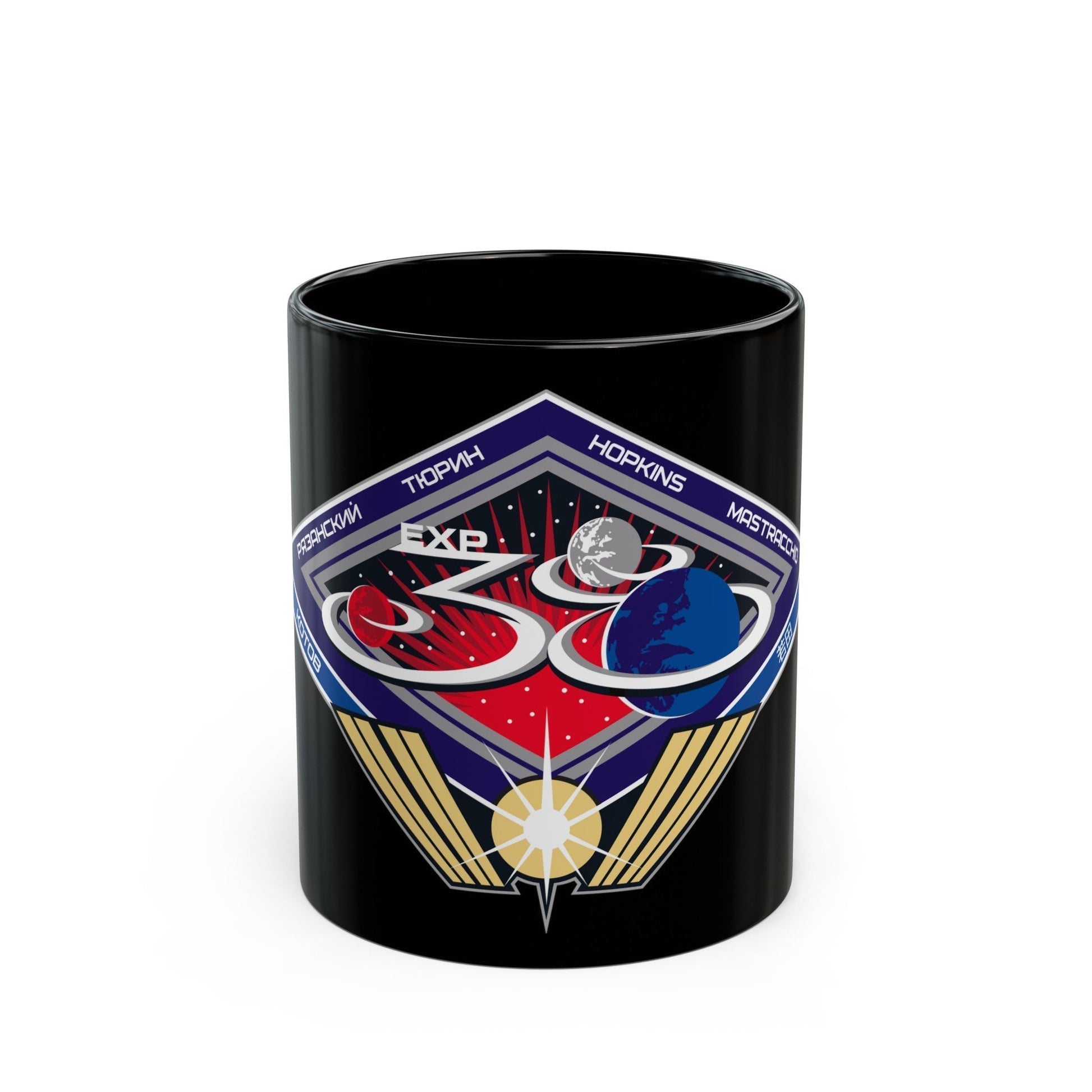 ISS Expedition 38 (NASA) Black Coffee Mug-11oz-The Sticker Space