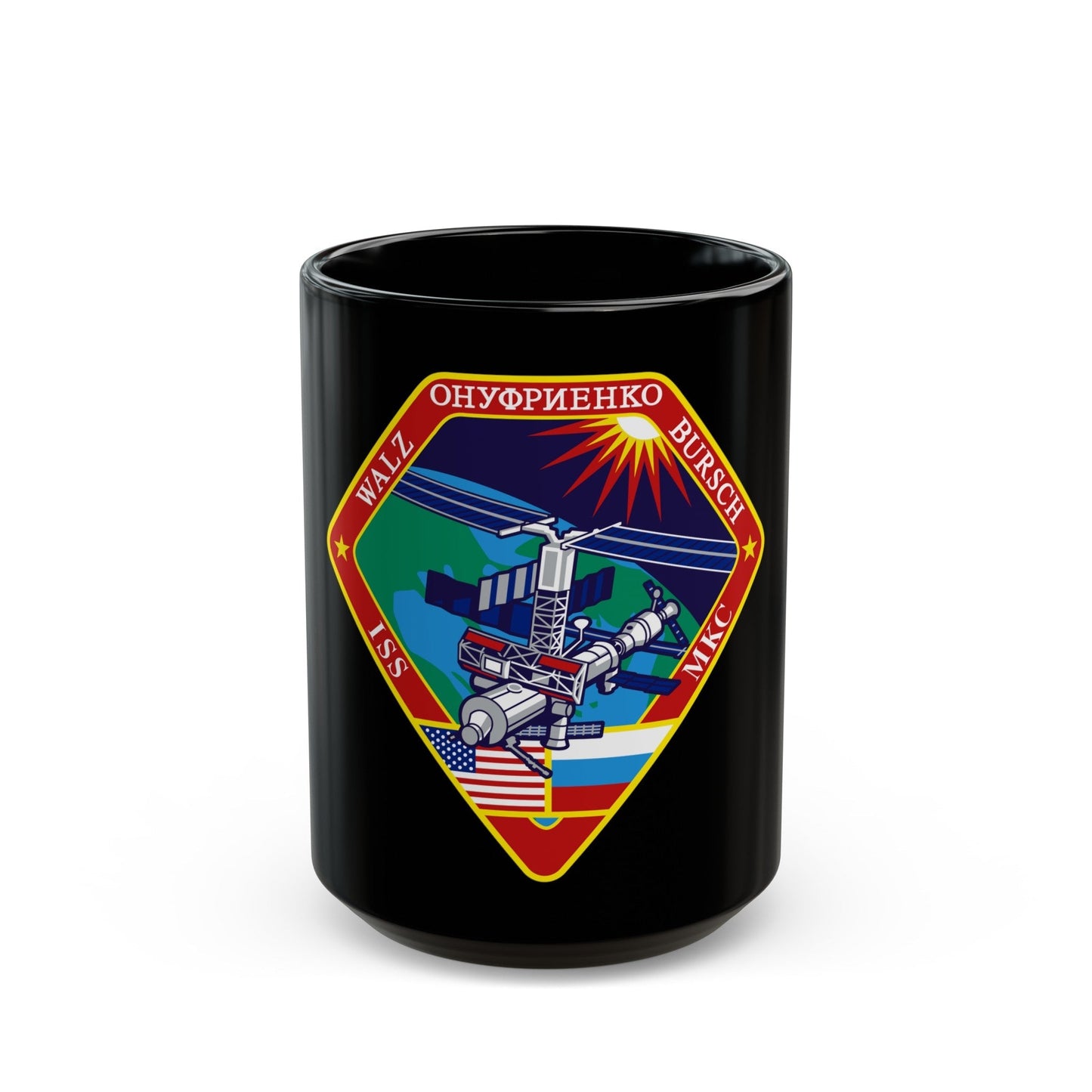 ISS Expedition 4 (NASA) Black Coffee Mug-15oz-The Sticker Space