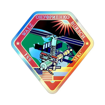 ISS Expedition 4 (NASA) Holographic STICKER Die-Cut Vinyl Decal 2 Inch Holographic - The Sticker Space