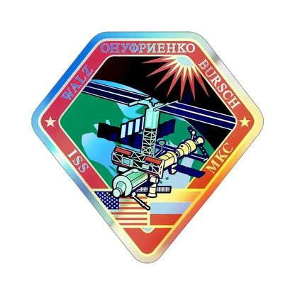 ISS Expedition 4 (NASA) Holographic STICKER Die-Cut Vinyl Decal 6 Inch Holographic - The Sticker Space